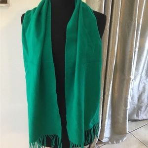 Daniel Hechter Teal Scarf, 100% Lambswool, Made In France